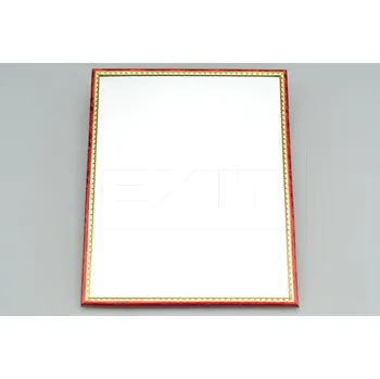 Zrcadlo Euro Habitat Zrcátko na pověšení na zeď (24.5x19.5cm) - Třpytivý červený rámeček