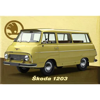 Dekorativní magnet Magnetka ŠKODA 1203 - žlutá