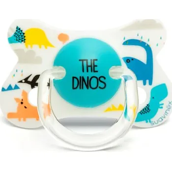 dudlíky Suavinex ŠIDÍTKO (dudlík) FUSION anatomické SILIKON Velikost: 4-18 m, Varianta: TYRKYS DINO