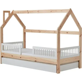 Postel Posteľ Domček 200x90cm Borovice