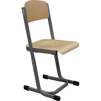 PRIMUS R 5 - 7, Barva kovové konstrukce RAL 5002 tm. modrá, Kovové zátky u opěráku NE, Sedák a opěrák přírodní překližka Křovina s.r.o. A006.2