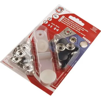 Kovové druky Ø15 mm na silné látky, barevný lak, barva 2 1959 černá