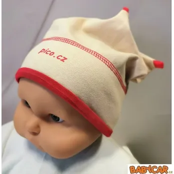 Čepice PICO čepice Béžová/Červená vel. 4 DOPRODEJ!