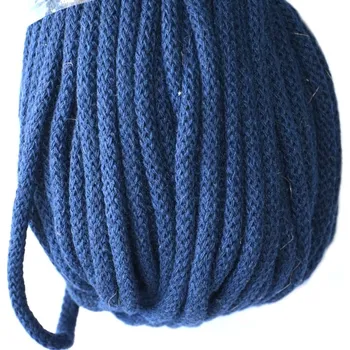 Příze Šnůra oděvní Ø 5mm BAVLNA, barva 330 Modrá tm