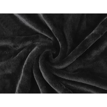 Wellsoft minky oboustranný / flanel samet fleece, barva 10 (10) černá