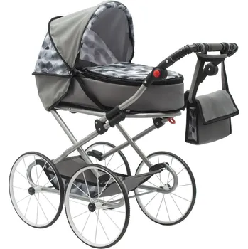 New Baby Nella 2v1 šedý Kočárek pro panenku New Baby Nella 2v1 šedý