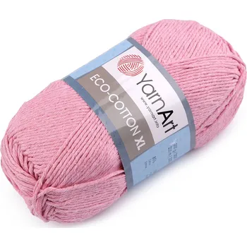 Příze Pletací příze Eco - cotton XL 200 g, barva 9 (766) růžová sv.