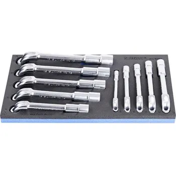 Skříňka na nářadí Sada dvoustranných úhlových klíčů, 6 hran (8-19), UNIOR, 10 ks