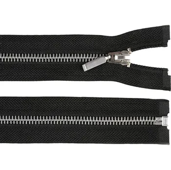 Zip Kovový zip No 5 délka 60 cm, barva 322 černá