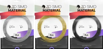 Struna k 3D tiskárně 3DSimo Filament PLA černá/zlatá/stříbrná