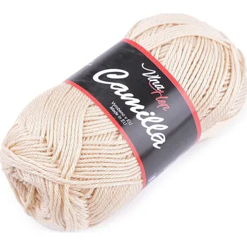 Příze Bavlněná pletací příze Camilla 50 g, barva 26 (8208) ecru