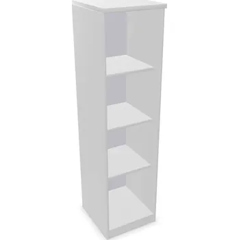 Policová skříň Kancelářská skříň - regál, v x š x h: 1545 x 400 x 445 mm, barva světle šedá