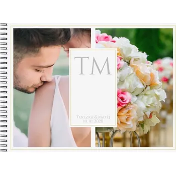 Fotoalbum Svatební fotoalbum iniciály plexi - A4 - 20 listů + doprava zdarma