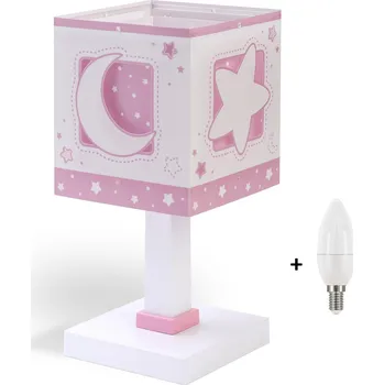 Lampička Dalber 63231S MOONLIGHT pink - Dětská stolní lampička v růžové barvě + Dárek LED žárovka (Stolní lampička pro děti )