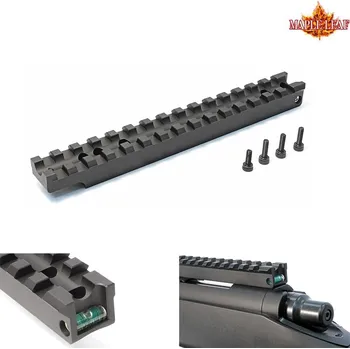 Maple Leaf ML CNC RIS lišta s vodováhou pro montáž puškohledu na VSR - Černá