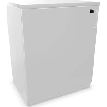 Policová skříň Kancelářská skříň - dveře jednokřídlé v x š x h: 740 x 600 x 445 mm, barva světle šedá