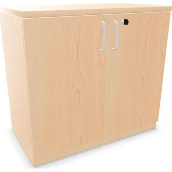 Policová skříň Kancelářská skříň - dveře dvoukřídlé, v x š x h: 740 x 800 x 445 mm, barva javor