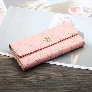 Peněženka Dámská peněženka doplněná korunkou - růžová