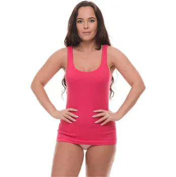 Dámské oblečení GreeNice Dámská košilka s širokým ramínkem - Findroad Barva: Růžová, Velikost: M