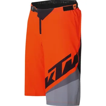 Cyklistické kalhoty Cyklistické kraťasy KTM FACTORY ENDURO SHORT 2021 Black fire orange grey XXL