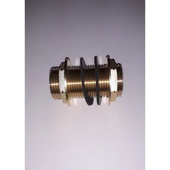 Vodovodní kohout Mosazná průchodka 5/4"s volnými maticemi a těsněním