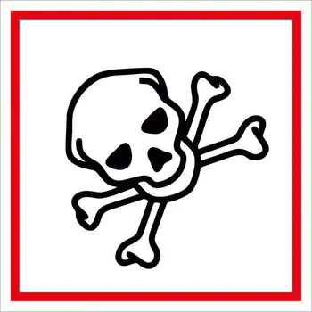 Walteco Symbol GHS 06 – TOXICKÉ 100x100mm, samolepka Množství: 1 ks