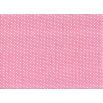 JAN peří Kvalitní bavlněná látka - plátno puntík na růžové - Kvalitní bavlněná látka - puntík na růžové 1 m (100x140 cm)