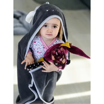 tmavě šedá osuška "zajíček"