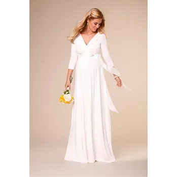 Těhotenské šaty Tiffany Rose Těhotenské svatební šaty dlouhé WILLOW Barva: Ivory - smetanová, Velikost: 2 EU 38-40, Materiál: Mikro-modal
