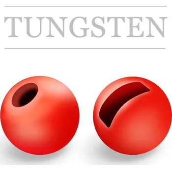 Knápek Kulička wolframová s drážkou Fluo Red