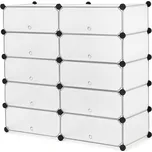 Regál LPC10W bílá/transparentní klasický