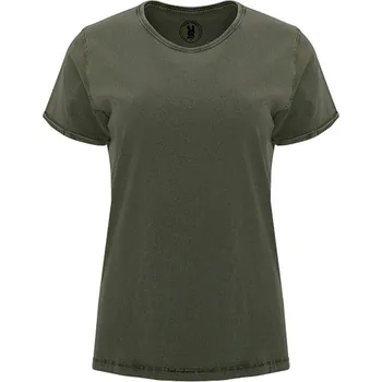 ROLY Tričko Husky, džínový vzhled, dámské E6691-38-XXL 2XL Zeleň vojenská