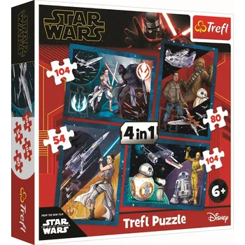 Puzzle Trefl Star Wars: Vzestup Skywalkera 4v1 54, 80, 104, 104 dílků