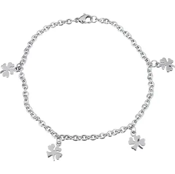 Náramek Šperky4U Ocelový náramek na nohu / ruku se čtyřlístky - OPA1504
