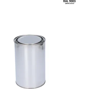 barva na zeď barva antikorozní polomatná na zinek RAL9003, signální bílá, 1 kg - signální bílá, balení 1 kg, 5 kg, 20 kg