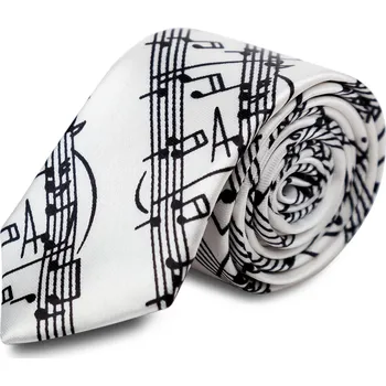 Kravata Kravata bílá s partiturou