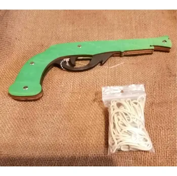 Dřevěná hračka Bambitka na gumičky - zelená