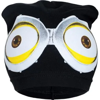 Kojenecká čepice Jarní dětská čepička New Baby mimoň černá, vel. 104 (3-4r)