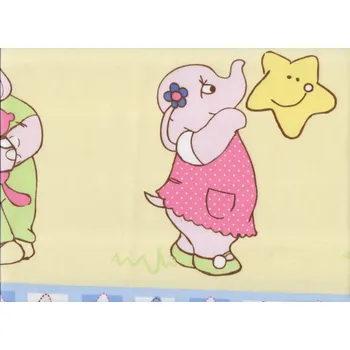 JAN peří Kvalitní bavlněná látka - plátno modré slůně v metráži - Kvalitní bavlněná látka - plátno modré slůně 1 m (100x140 cm)