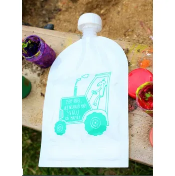 dětská jídelní sada Domky Klasická plnitelná kapsička 140 ml Traktor