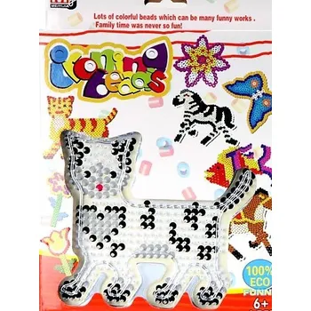 Dětské navlékací korálky MOZAIKA ZAŽEHLOVACÍ KOČKA