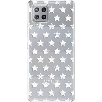 Pouzdro na mobilní telefon Odolné silikonové pouzdro iSaprio - Stars Pattern - white - Samsung Galaxy A42
