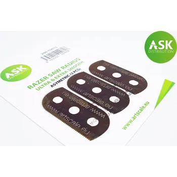 Ruční pilka ASK žiletková pilka RADIUS pro velmi jemnou práci 100/65 zubů - 3 ks