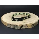 Palkar obojek z popruhu pro psy 25 cm x 10 mm hnědo-bílá s tlapkami (Palkar obojek z popruhu pro psy 25 cm x 10 mm hnědo-bílá s tlapkami)