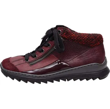 Dámská zimní obuv Dámská kotníková obuv M6243 RIEKER vínová Barva: rot/kombi, Velikost: 39