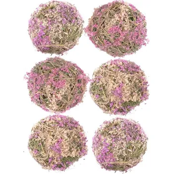 Paper Design Dekorativní koule - květinová, sušená, růžová 9cm