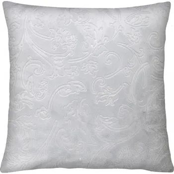 Polštář Polštář FLORAL 40x40 cm, světle šedá, mikrovlákno plastický vzor Varianta: Povlak na polštář, 40x40 cm
