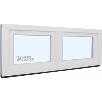 Okno Plastové okno - KNIPPING 70 AD, 1500x500 mm, S/S, bílá Sklo: čiré + příslušenství a montážní materiál zdarma