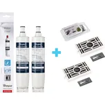 Vodní filtr SBS002 pro lednice Whirlpool + antibakteriální filtr - set 2+2
