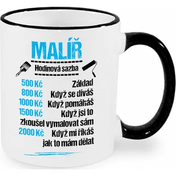 Hrnek Malíř - sazba